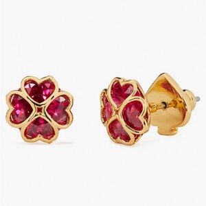 KATE SPADE ♠️ NEW YORK SOMETHING SPARKLY RED CLOVER EARRINGS